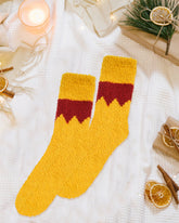 Calcetines acogedores, cálidos y esponjosos con estampado festivo lindo (paquete de 3)