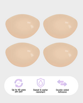 Insertos adhesivos de refuerzo de doble cara en forma ovalada (paquete de 2)
