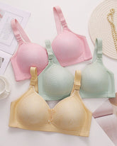 Sujetador Jacquard para Mujer con Tirantes Ajustables, Sin Aros, Confort y Realce