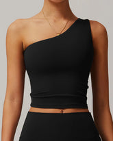 One-Shoulder Waist-Hugging Quick-Drying Sports Vest