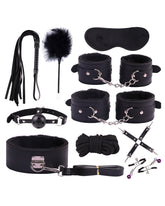SM Sexy Plush Leather Bondage 10-Piece Set