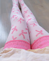 Lace-trimmed Stretch Stockings With Fun Prints