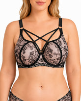 Plus Size Sexy Push-Up Breathable Mesh Full Cup Bra