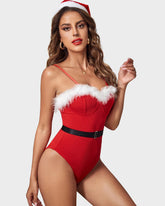 Body ajustado sexy de tirantes para Navidad