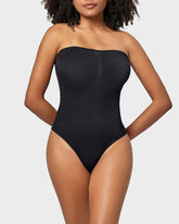 Body moldeador tipo bandeau sin costuras con tirantes removibles