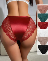 Women's High-waisted Floral Lace Breathable Comfortable Panties