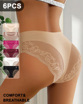 Patchwork Lace Sexy Seamless Elastic Panties