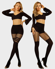 Mock Thigh High Stockings For Women Sexy Fishnet Tights Suspender Pantyhose  (bundle sale)