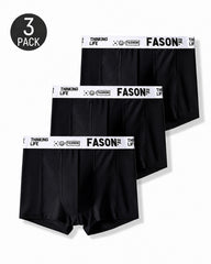Multiple Pack Men's Letter Belts Comfortable Breathable Boxer Briefs
