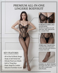 Sexy Sheer Open-Crotch Bodystocking
