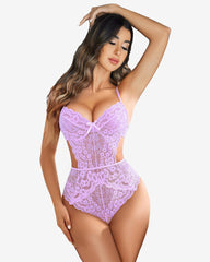 Lace V Neck Cut Out One Piece