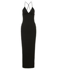 Sexy Halter Tie Backless Butterfly Detail Printed Bodycon Dress