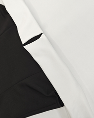 Sexy Contrast Color Off-Shoulder Waist-Cinching Dress