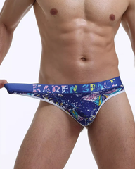 3-Pack Men's Breathable Printed Ice Silk Mesh Thongs