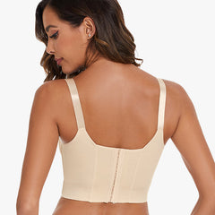 Full-Coverage Back Smoothing Bra-Beige