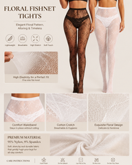 2-Pack Bow-Decorated Fishnet Stockings