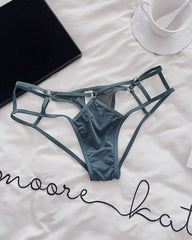 Cutout Crossover Strap Thongs