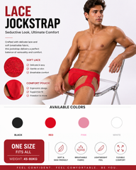 Sexy Men's Lace Thigh Strap Thong