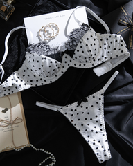 Sexy Cute Polka Dot Lace Lingerie Set