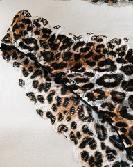 Sexy Leopard Print Cutout Lace Lingerie Set