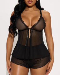 Sexy Sheer Mesh Loungewear Pajama Set