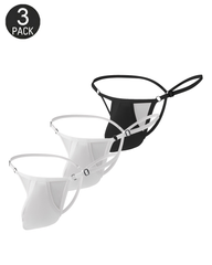 Sexy Men's Ice Silk High-Stretch Thong Underwear — 3-Pack
