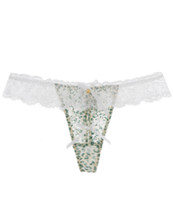 3-Pack Sexy Leopard Print Lace Trim Bell-Decorated Thongs
