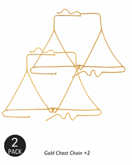 2-Piece Set Sexy Rhinestone Double-Heart Cutout Body Chain