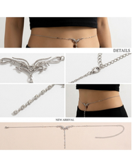 2-Packs Sexy Delicate Chain Rhinestone Totem Waist Chain