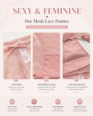 5-Pack Sexy Polka Dot Mesh Lace Panel Panties