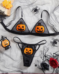 Halloween Sexy Pumpkin Demon Cosplay Lingerie Set