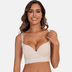 Push-Up Back Smoothing Bra-White