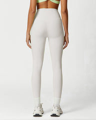 Leggings de entrenamiento acanalados de cintura alta