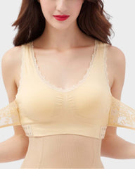 Sostén de encaje push up con comodidad transpirable