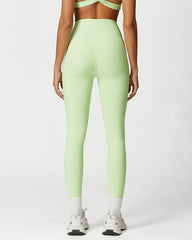 Leggings de entrenamiento acanalados de cintura alta