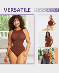 Crew Neck Sleeveless Sculpting Bodysuit Shapewear