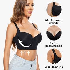 Smoothing Back Push-Up Enhancing Bra - Beige (2 PACK）