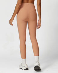 Leggings de entrenamiento acanalados de cintura alta