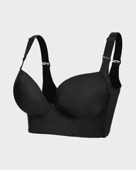 Sostén con aros y realce con espalda lisa