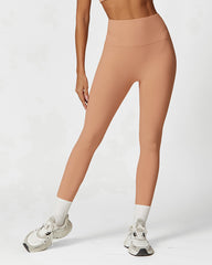 Leggings de entrenamiento acanalados de cintura alta