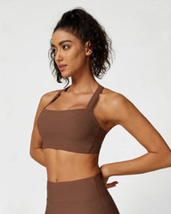 Comfort Ribbed Support Activewear Set (Sports Bra+Flare Pants+Sweatshirt)