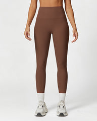 Leggings de entrenamiento acanalados de cintura alta
