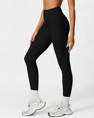 Leggings de entrenamiento acanalados de cintura alta