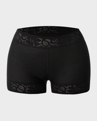 Shorts moldeadores suaves de encaje de cintura alta
