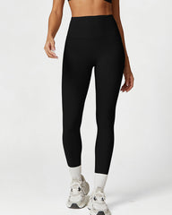 Leggings de entrenamiento acanalados de cintura alta