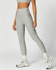 Leggings de entrenamiento acanalados de cintura alta