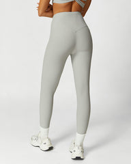 Leggings de entrenamiento acanalados de cintura alta
