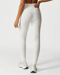 Leggings de entrenamiento acanalados de cintura alta