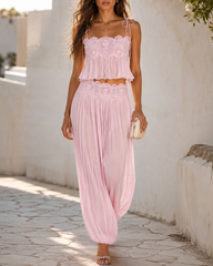 Sexy Elegant Lace & Chiffon Sheer Casual Set