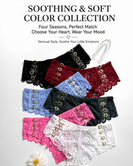5-Pack Sexy Lace Breathable Heart Cutout Panties